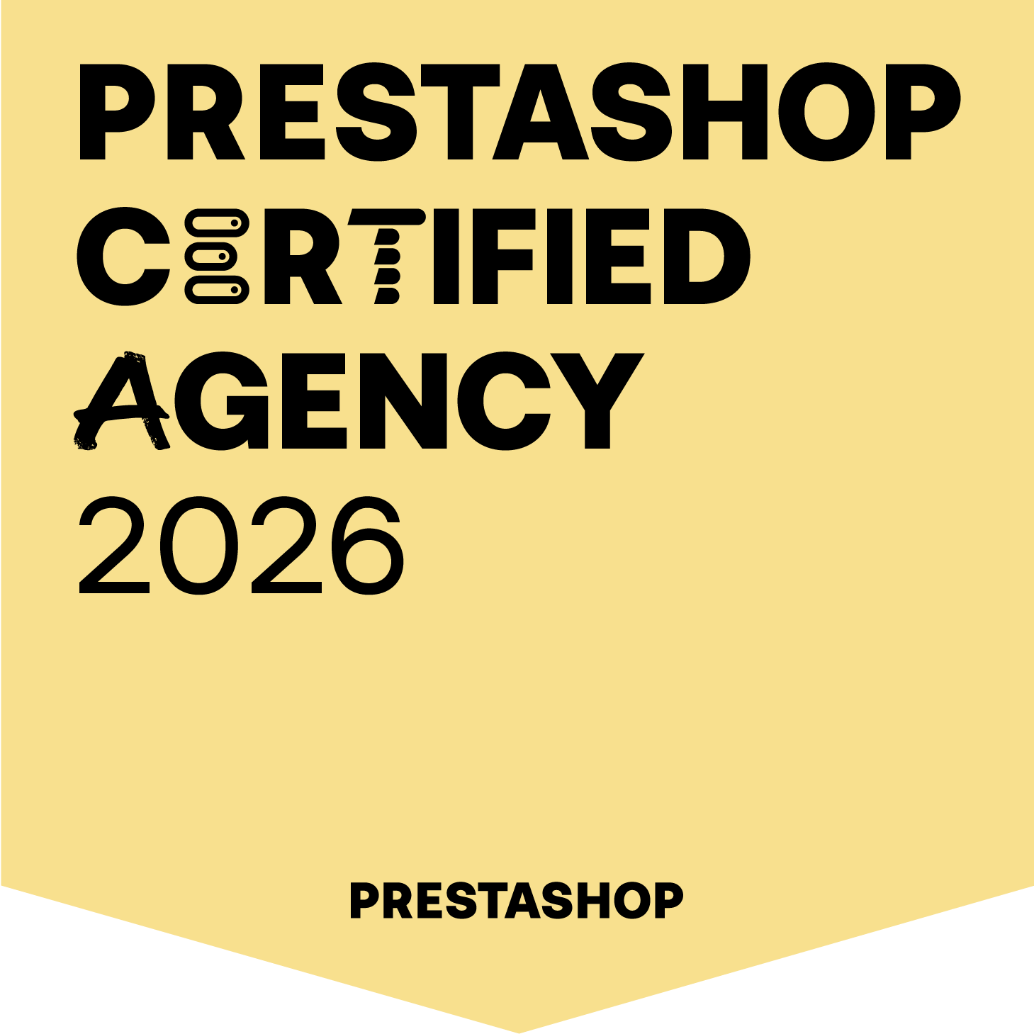 Badge PrestaShop Certified Agency 2026