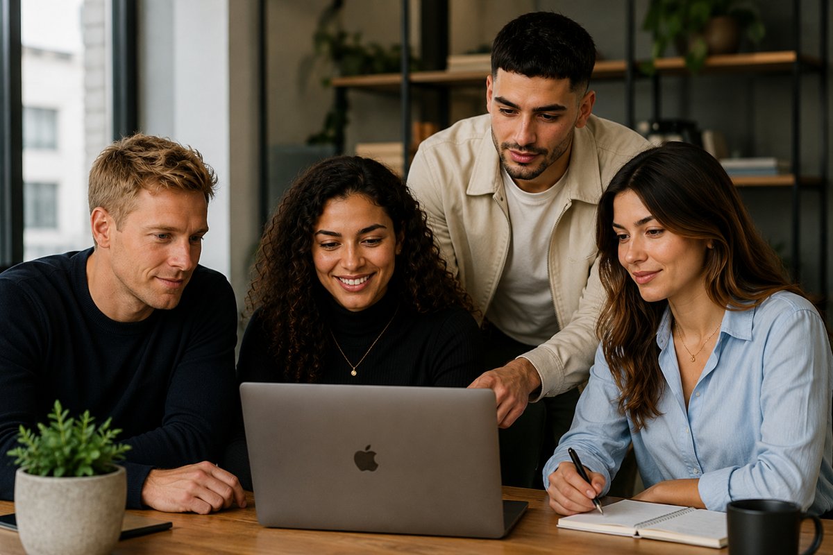 L’équipe Uuup au travail sur un projet client